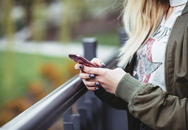 Young woman with a smartphone