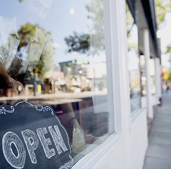 open sign in window